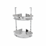 رف ركنه 2 حامل كروم * فضي 4014P