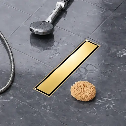 مجرى شاور 10x50 سم قابل للتبليط دهبي IN5010-F-BRG من انفنتي