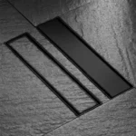 مجرى شاور 10x40 سم قابل للتبليط اسود IN4010-F-B من انفنتي