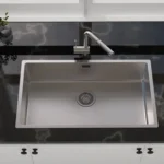 حوض هاند ميد بالصرف ٦(كورى )+سلة استانلس +خزان صابون +قورمة تقطيع خشب مقاس 75*55.5 من الأصيل تركى