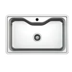 حوض استانلس الاصيل فتحة خلاط بالصرف 3 مقاس 60*50