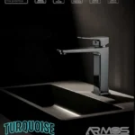 خلاط حوض مسبك من أرموس تركى موديل TURQUOISE لون نيكل