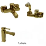 طقم خلاط مكون من 3قطع موديل Fuschsia (خلاط بانيو +خلاط مطبخ حائطى+خلاط مسبك )لون جولد من أرموس تركى